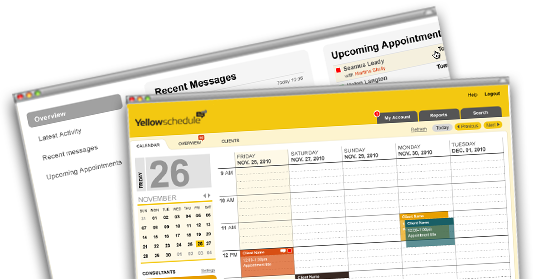 Online scheduling screenshot image