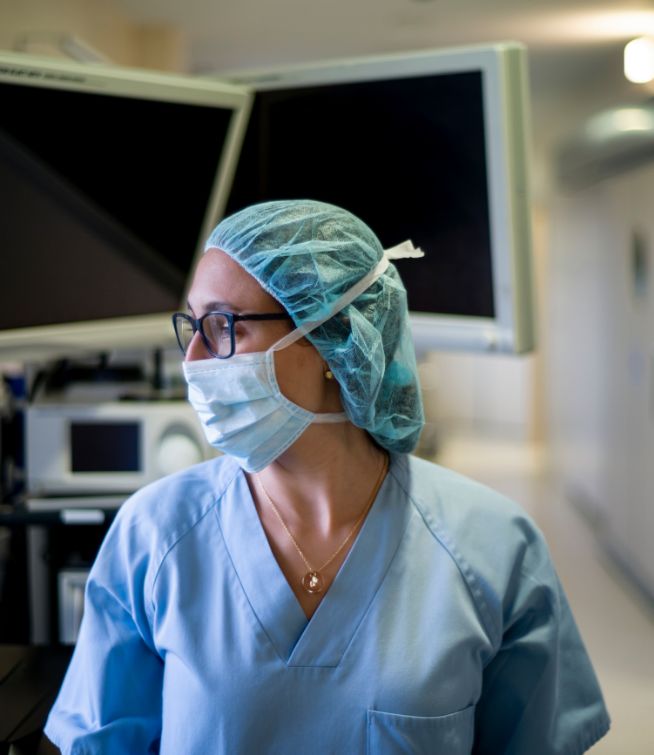 surgeon in scrubs