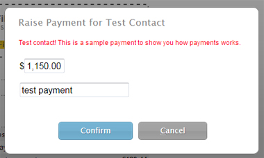 make a test payment