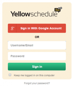 YellowSchedule & Google Login