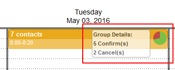 group appointment status information