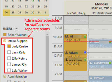 multi-team-support calendar