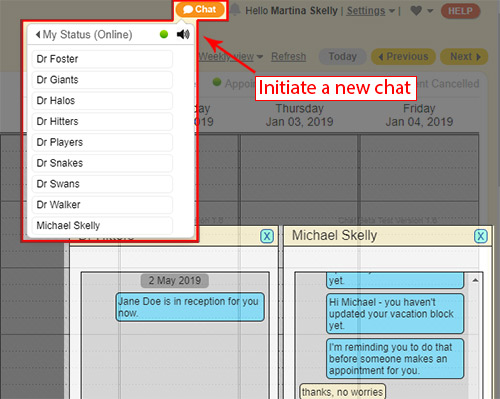 live hipaa chat - start a new chat