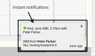 live notifications