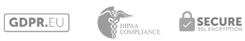 GDPR, HIPAA compliance, SSL encryption logos